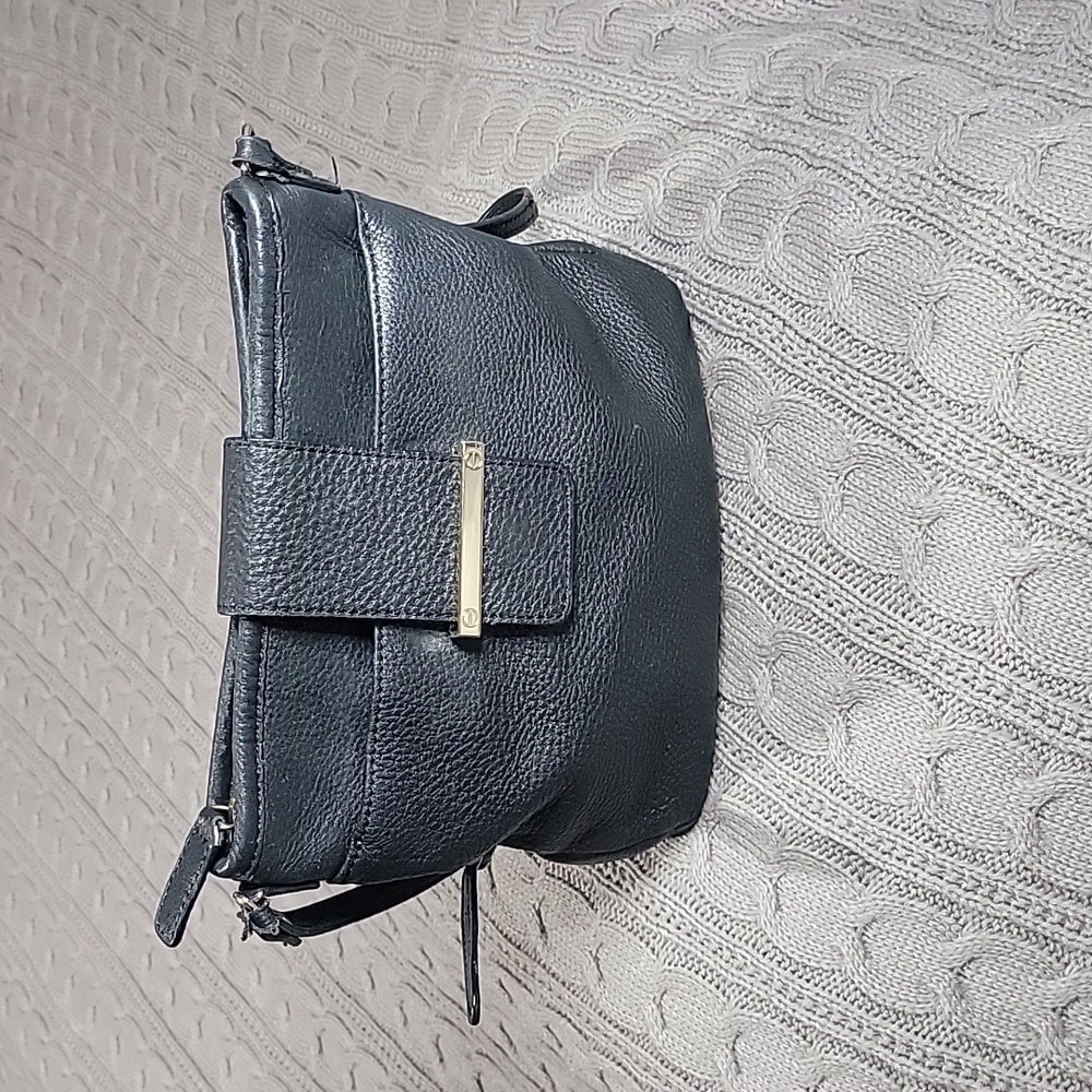 Talbots Pebble Leather Black Crossbody Bag